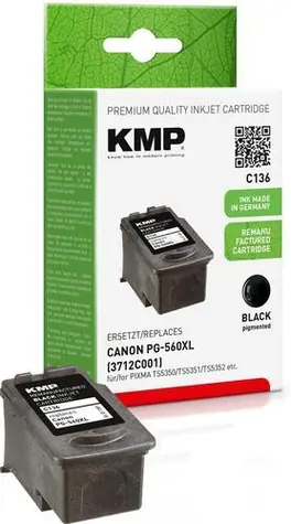 KMP C136 / Cartridge / Canon PG-560XL / černá / 400 stran