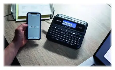 Brother PT-D610BT černá / Tiskárna samolepicích štítků / 180×360 DPI / Bluetooth / USB / LCD displej