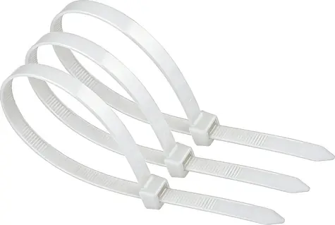 ZOY Stahovací pásky 3,6x200 mm bílá / Organizér kabelů / 100 ks