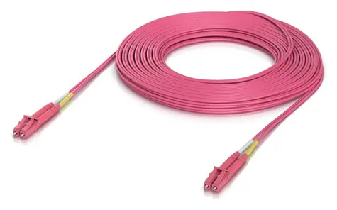 Ubiquiti UACC-OFC-M2-LULU-15M růžová / Optický patch kabel / Duplex / LC/LC / OM4 / 15 m