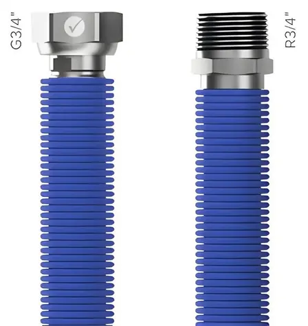 Merabell Aqua Flexi R3/4"-G3/4" modrá / Hadice / 30-60 cm