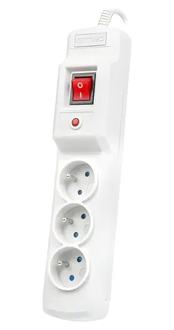 Armac Multi M3 šedá / Přepěťová ochrana / 3 zásuvky / 1,5 m kabel / 2500 W