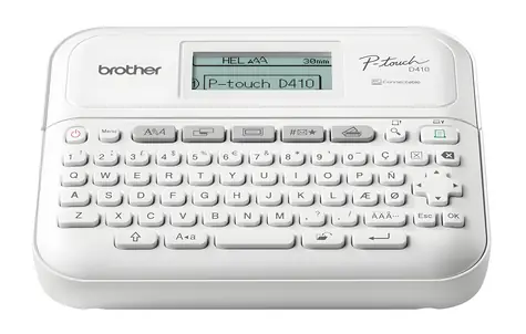 Brother PT-D410 bílá / Tiskárna samolepicích štítků / 180 dpi / USB / LCD displej