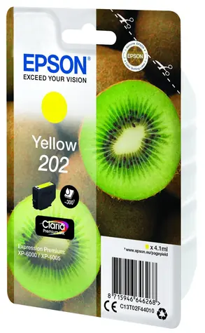 Epson 202 Claria Premium žlutá / Originální cartridge / XP-6000, XP-6005 / 4,1 ml