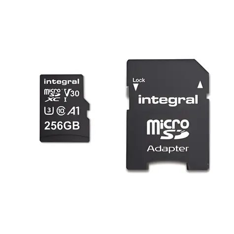 Integral microSDHC/SDXC 256GB / Paměťová karta / UHS-I U3 V30 / čtení: 100 MB/s / zápis: 45 MB/s