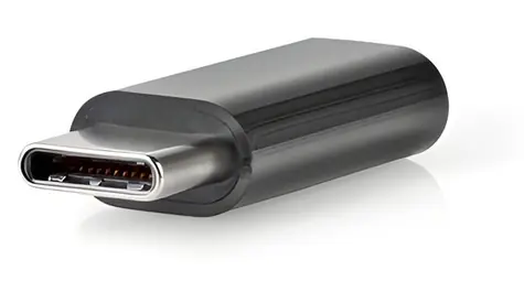 Nedis USB-C adaptér antracit / Adaptér / USB-C - Micro-B / USB 2.0 / 480 Mbps / pozlacené konektory