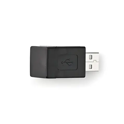 Nedis USB-A adaptér černá / Adaptér USB / USB-A(M) - USB-A(F) / USB 2.0 / 480 Mbps