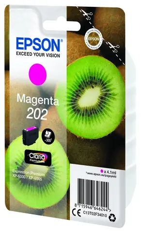 Epson 202 Claria Premium purpurová / Originální cartridge / XP-6000 / 4,1 ml
