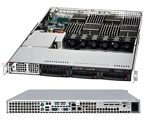 SUPERMICRO AS-1042G-TF černá / 1U server / 4x CPU AMD Opteron G34 / 2x Gigabit LAN / Matrox G200 / SATA RAID