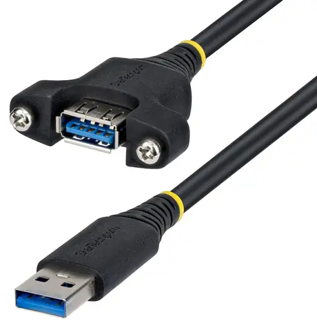 StarTech panelový kabel USB-A černá / USB kabel / USB-A - USB-A / panel mount / 5 Gbit/s / 2 m