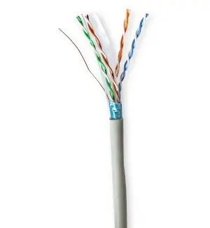 Nedis Síťový kabel CAT6 šedá / Síťový kabel v roli / F/UTP / CCA / 100 m / PVC