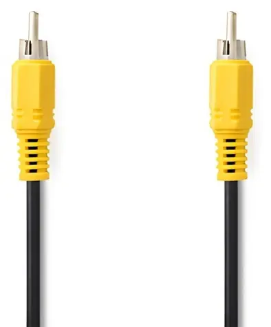 Nedis kompozitní video kabel černá / Video kabel / RCA - RCA / 480p / poniklované konektory / 10 m
