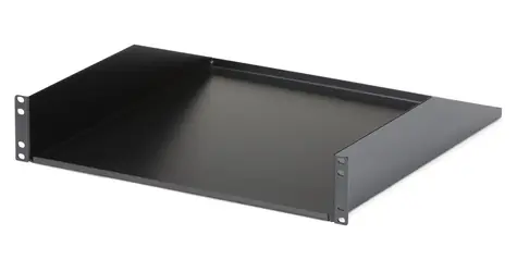 StarTech 2U rack police černá / Police do racku / 19" / nosnost 56,6 kg / hloubka 457 mm