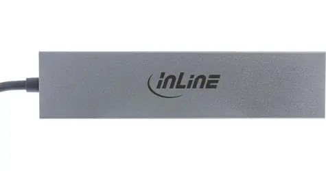 InLine USB-C hub šedá / USB hub / 4x USB-C / USB 3.2 / hliníkové tělo