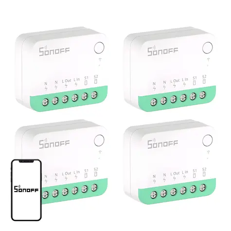Sonoff MINIR4M / Chytrý spínač / Wi-Fi / Matter / 4 ks