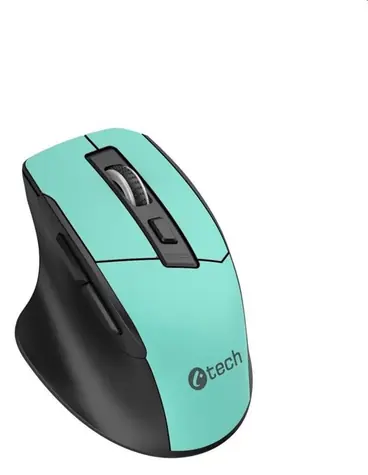 C-TECH Ergo WLM-05 mátová / Ergonomická optická bezdrátová myš / 1600 DPI / 6 tlačítek