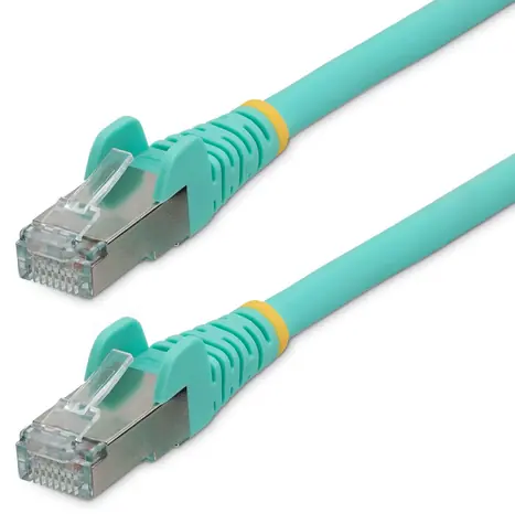 StarTech CAT6a U/UTP LSZH tyrkysová / Síťový kabel / 0,5 m / RJ-45 / 10GbE / PoE