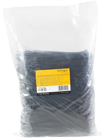 StarTech Stahovací pásky 150 mm černé / Stahovací páska / Nylon / 1000 ks / -40 až 85 °C