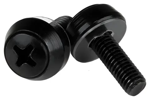 StarTech Montážní šrouby M5 černé / Šrouby / 50 ks / délka 12 mm