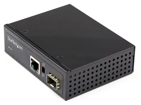 StarTech Fiber-Ethernet Mediakonvertor PoE+ 60W černá / Mediakonvertor / Gigabit / RJ-45