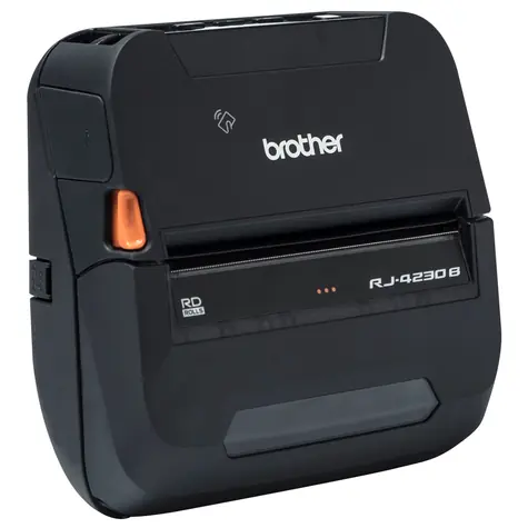 Brother RJ-4230B / Mobilní tiskárna štítků / 4" / Přímý tepelný tisk / 203 dpi / USB / Bluetooth / NFC