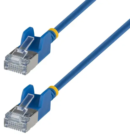 StarTech CAT6a Ultra Slim modrá / Patch kabel / 0,8 m / RJ-45