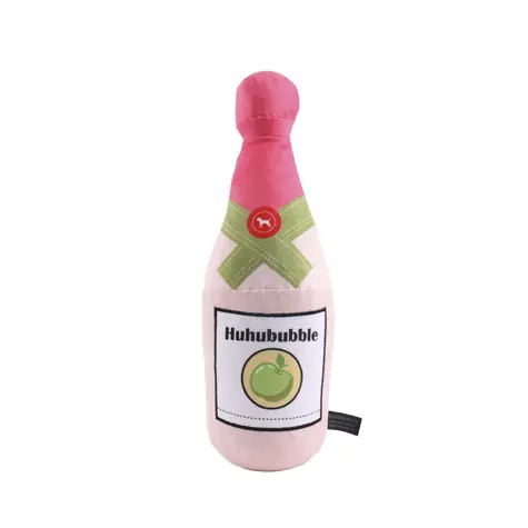 Huhubamboo Plyšová hračka Šampaňské růžová M / Hračka pro psy / 37x11x11 cm