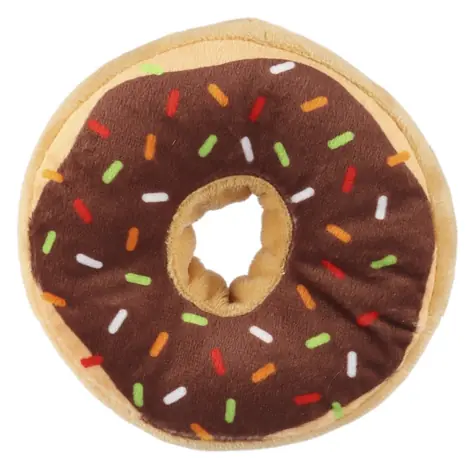 HUHUBAMBOO Hračka pro psy Donut / Plyšová / 12x12x3,5 cm