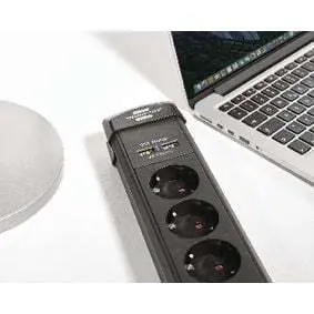 Brennenstuhl Premium-Line černá / Prodlužovací kabel / 6 zásuvek / 2x USB / 3 m / vypínač