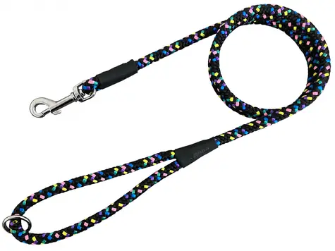 Huhubamboo Lanové vodítko černá / Vodítko pro psy / 1x150 cm