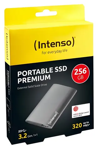 Intenso Premium Edition 256GB / Externí SSD / 1,8" / USB 3.0 / čtení 320 MB/s