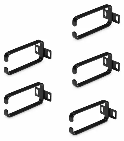 StarTech Vertikální organizér kabelů / Panel pro správu kabelů / 1U / 5x D-Ring háček / pro 19" rack