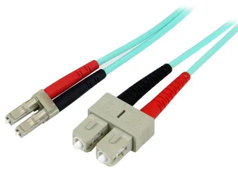 StarTech optický patch kabel LC/SC modrá / Optický kabel / OM3 Multimode / Duplex / 1 m