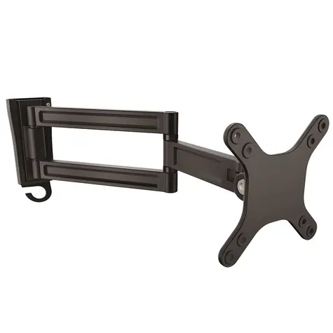 StarTech Nástěnné rameno pro 2 monitory černá / Rameno pro 2 monitory / 13-27" / nosnost 15 kg / výkyv ±90°