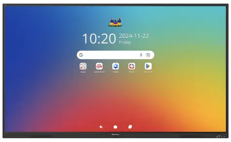 86" ViewSonic IFP86 černá / Interaktivní panel / 4K UHD / Android 16 EDLA / 64 dotykových bodů IR / 8GB/128GB