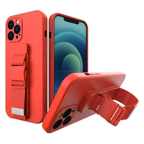 Hurtel Rope Case červená / Kryt / Samsung Galaxy S21 FE / Silikonové poutko
