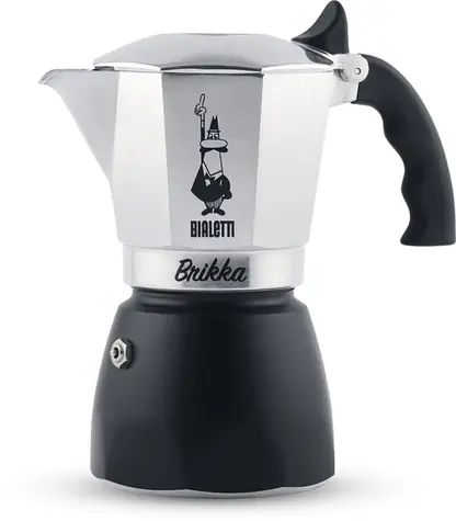Bialetti New Brikka černá / Moka konvička / 4 šálky / 0,17 l / hliník