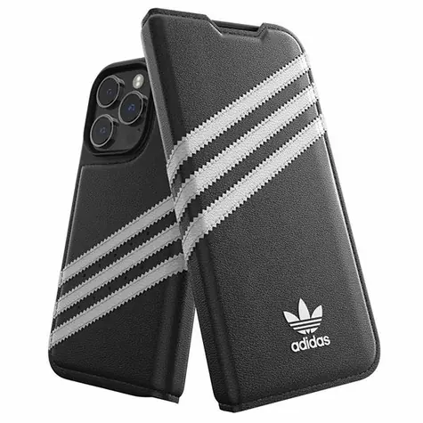 Adidas OR Booklet Case PU černá/bílá / Pouzdro typu kniha / Apple iPhone 14 Pro
