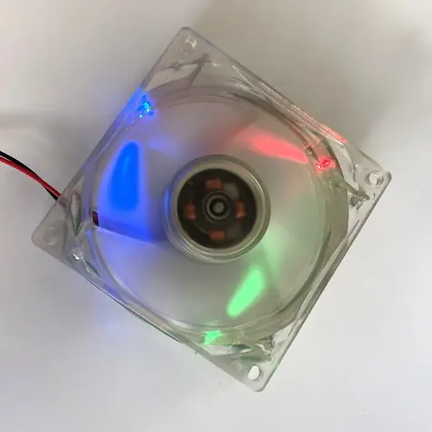 Ventilátor 80 mm RGB / Ventilátor / Molex / 12V / 0,14A / prosvětlený