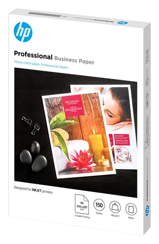 HP Professional Matte / Fotopapír / Matný / A4 / 180 g/m2 / 150 listů
