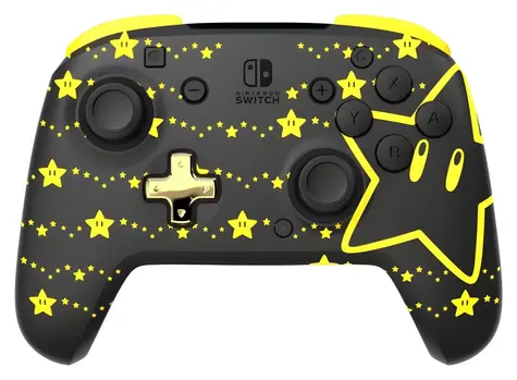 PDP Rematch GLOW Super Star černo-žlutá / Herní ovladač / bezdrátový / Nintendo Switch / Svítí ve tmě / výdrž 40 h