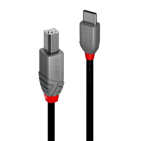 Lindy Anthra Line USB-C - USB-B 3 m černá / Kabel USB / USB 2.0 / 480 Mbit/s