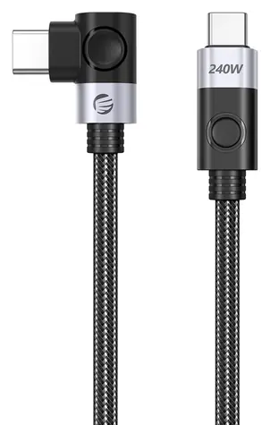 Orico CW240 černá / Kabel USB-C - USB-C / lomený / PD 240W / 2 m