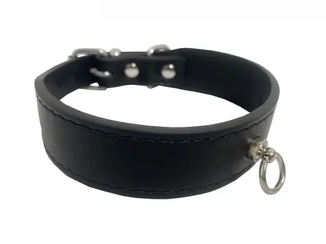 Huhubamboo Exclusive obojek černý S / Obojek pro psy / 24 mm x 26-31 cm / Hovězí kůže