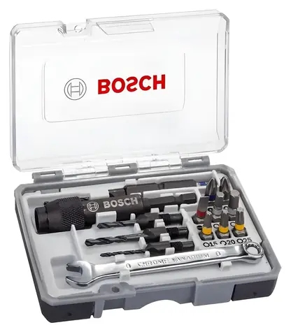 BOSCH Sada vrtáků a bitů Drill&Drive / 20 dílů / HSS Extra Hard / PH2, PZ2, T15, T20, T25, HEX4, HEX5