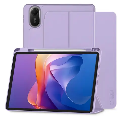 Tech-Protect SmartCase Pen fialová / Pouzdro se schránkou na stylus / Xiaomi Redmi Pad 2 11.0