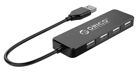 Orico FL01 černá / USB hub / 4x USB-A 2.0