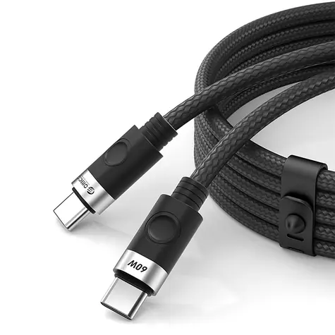 Orico CDX černá / Nabíjecí kabel USB-C - USB-C / PD 60 W / 3 A / 1 m