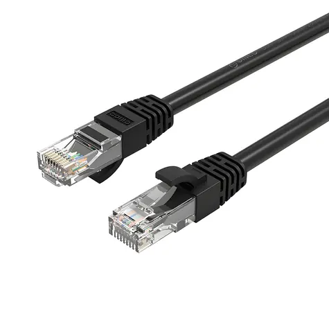 Orico PUG-C6 černá / Ethernetový kabel / Cat 6 UTP / kulatý / RJ45 / 2 m