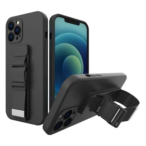 Hurtel Rope Case černá / Kryt pro Samsung Galaxy A23 / Silikon / Poutko na krk